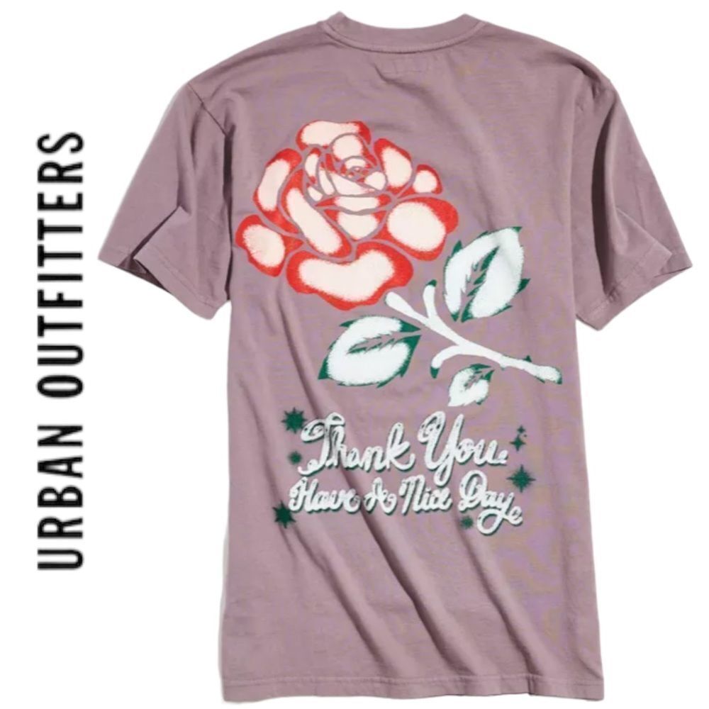 NEW Market UO Urban Outfitters Exclusive Rose T-Shirt Tee S